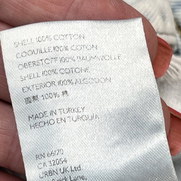 We The Free‎  Denim Jacket Womens S Distressed Light Wash Oversized Trucker Boho - Picture 8 of 10